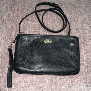 Coach Lyla Double Gusset Crossbody Pebble Leather Shoulder/Clutch Bag F53157